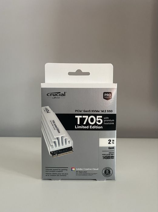 Crucial T705 PCIe 5.0 NVMe M.2 SSD Com Dissipador de Calor
