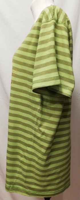 Koszulka T-shirt w paski z nadrukiem