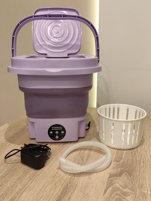 Pralka turystyczna składana, 3 programy, wirowanie