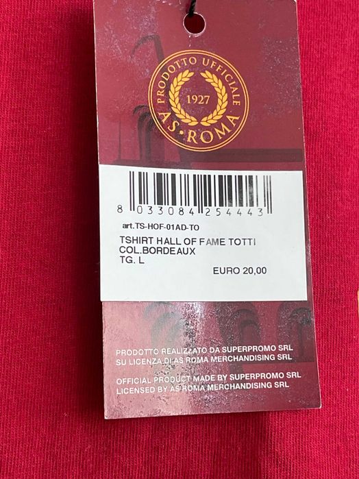 Футболка AS Roma прощавальний сезон Francesco Totti L розмір нова