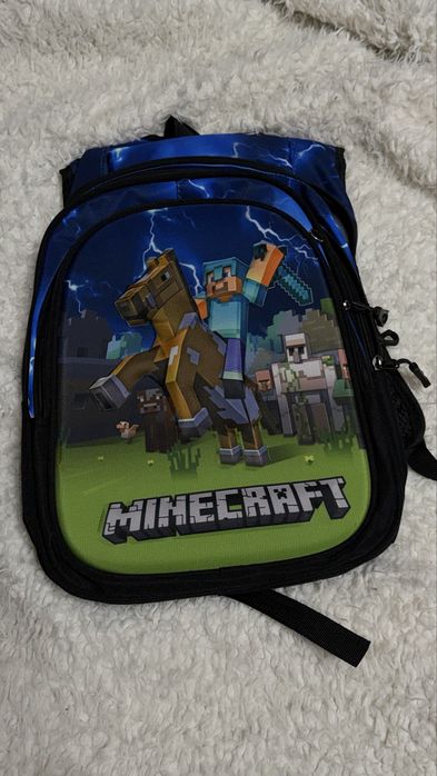 Рюкзак, портфель Minecraft с 3D-рисунком размером 41 × 30 × 15 см