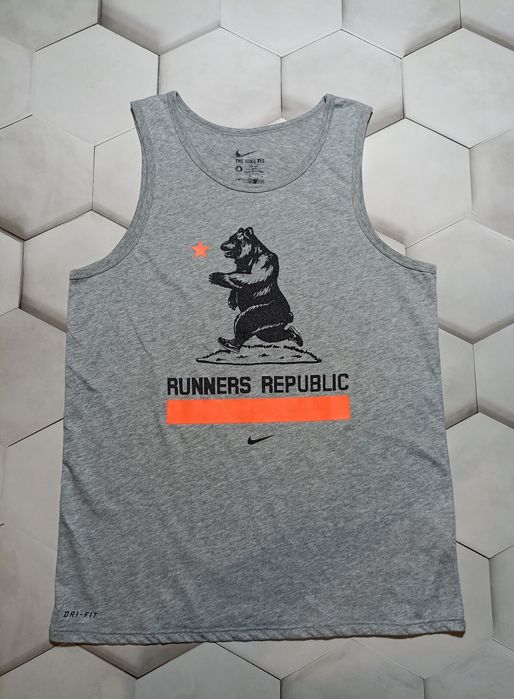 Nike Mens Runners Under Republic Puma Running TN Tank Top - Grey