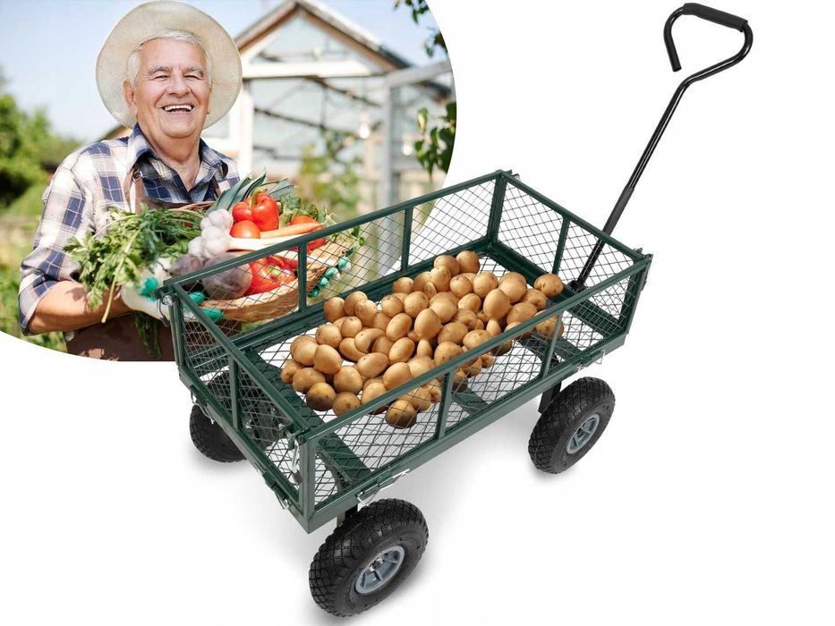WÓZEK OGRODOWY na kołach pneumatycznych do 400 kg