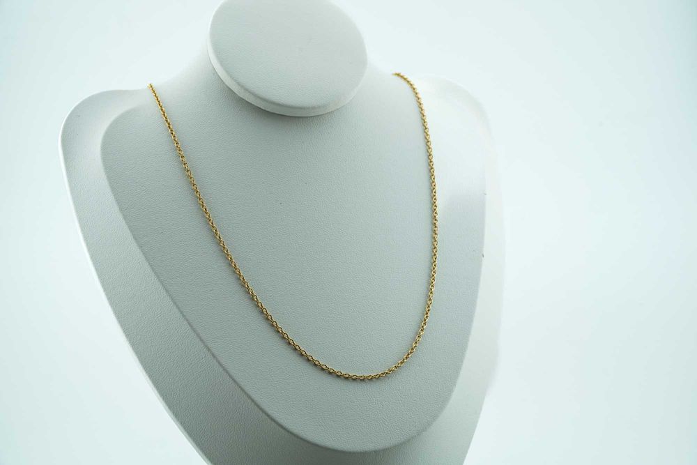 Elegancki złoty łańcuszek splot ankier 375 długość 52 cm 3,55g