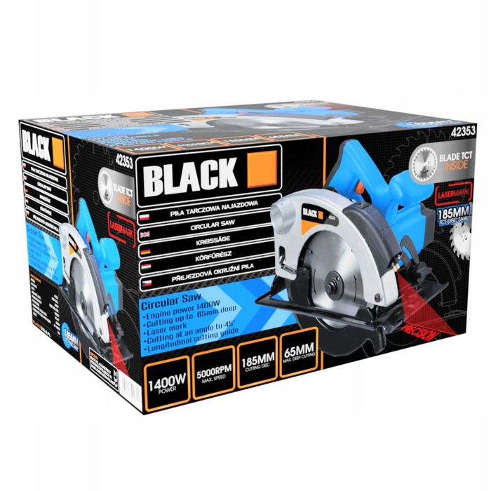 Pilarka elektryczna 1400W laser 185 mm do drewna
