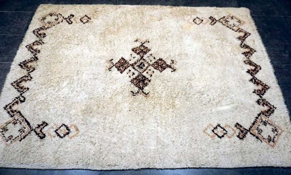 Tapete BERBERE BENI OURAIN (Atlas) em Lã, 215cm x 160cm, muito expesso