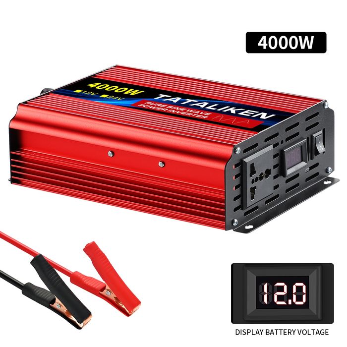 Інвертор 12V 3000W та 4000W (чиста синусоїда) – живлення котла