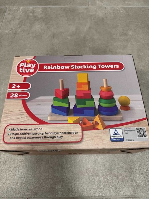 Деревяні пірамідки Playtive - Rainbow Stacking Towers
