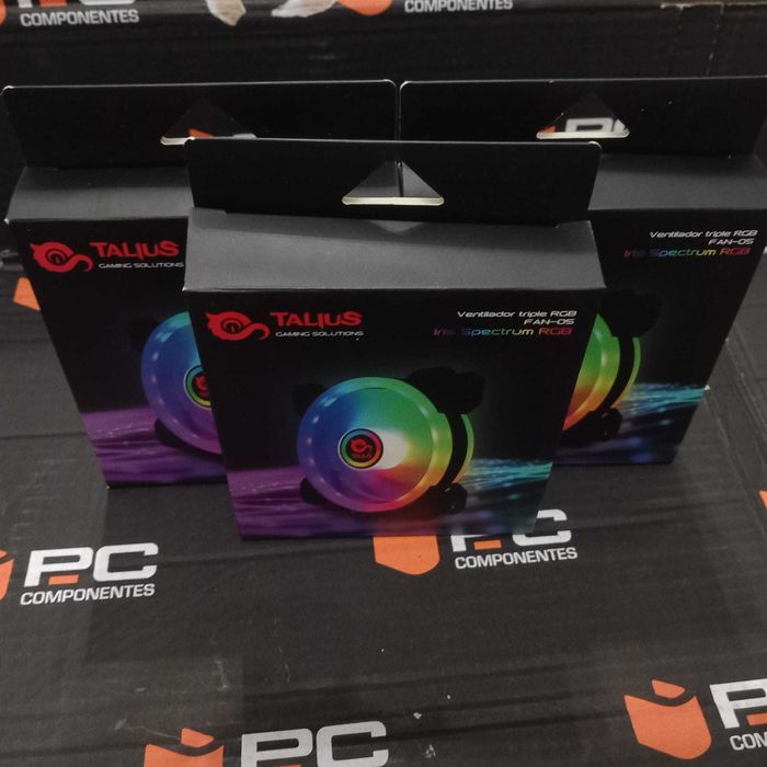 Pack de 3 Ventoinhas Talius Iris Spectrum RGB 120mm