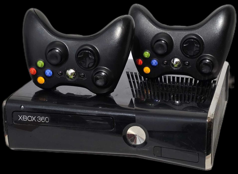 Konsola Microsoft Xbox 360 Slim 250 GB / 2 pady / czarny