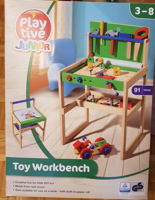 Stolik narzędziowy playtive junior drewniany oryginalne opakowanie