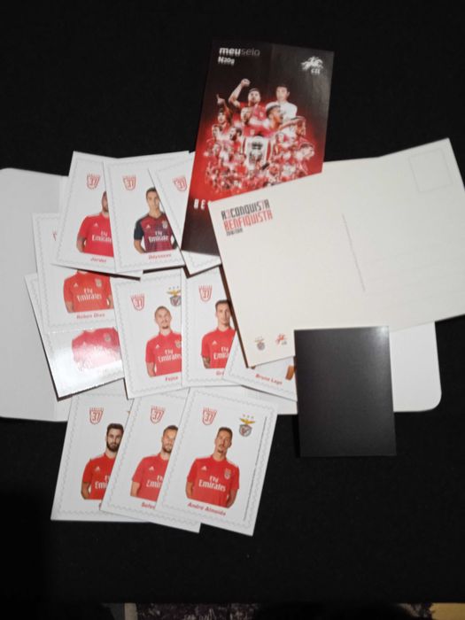 Conjunto imanes e selos Benfica