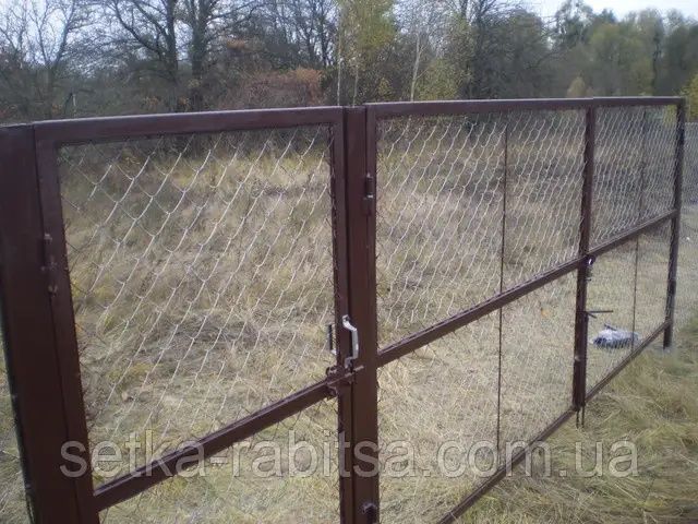 Брама,хвіртка із сітки рабиця