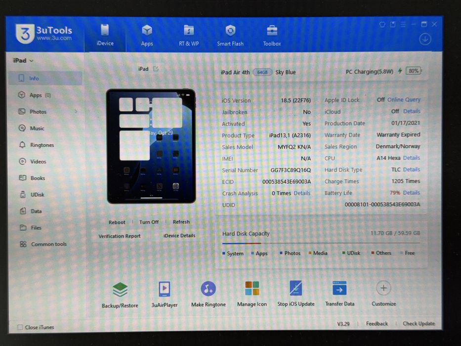 iPad Air 4 (A2316) - 64GB - faktura VAT 23%