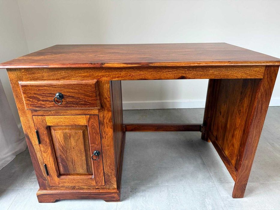 Biurko kolonialne ALBERO, z litego drewna, nowe