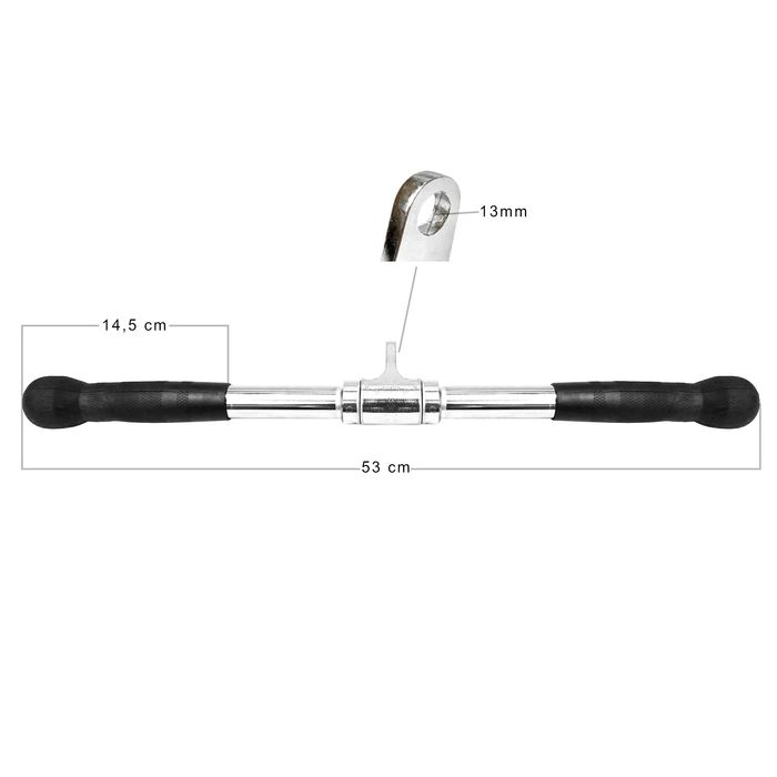 Uchwyt do wyciągu atlasu podwójny prosty 53cm stal