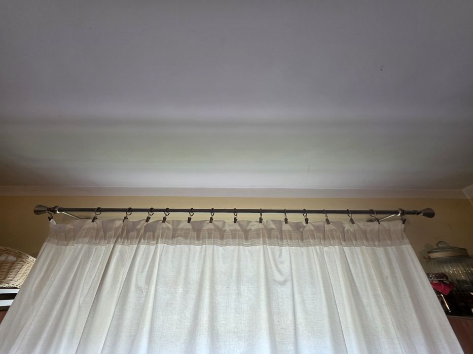 Karnisz 151 cm. używany.żabki w cenie.