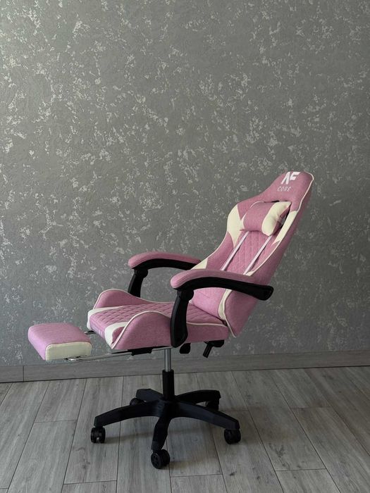 Крісло компютерне з тканини + підніжка КРІСЛО МІЦНЕ до 130кг ПОЛЬША