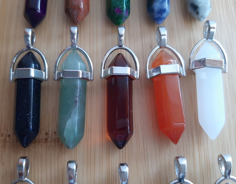 Colar Pendente Cristais - - Vários - NOVO