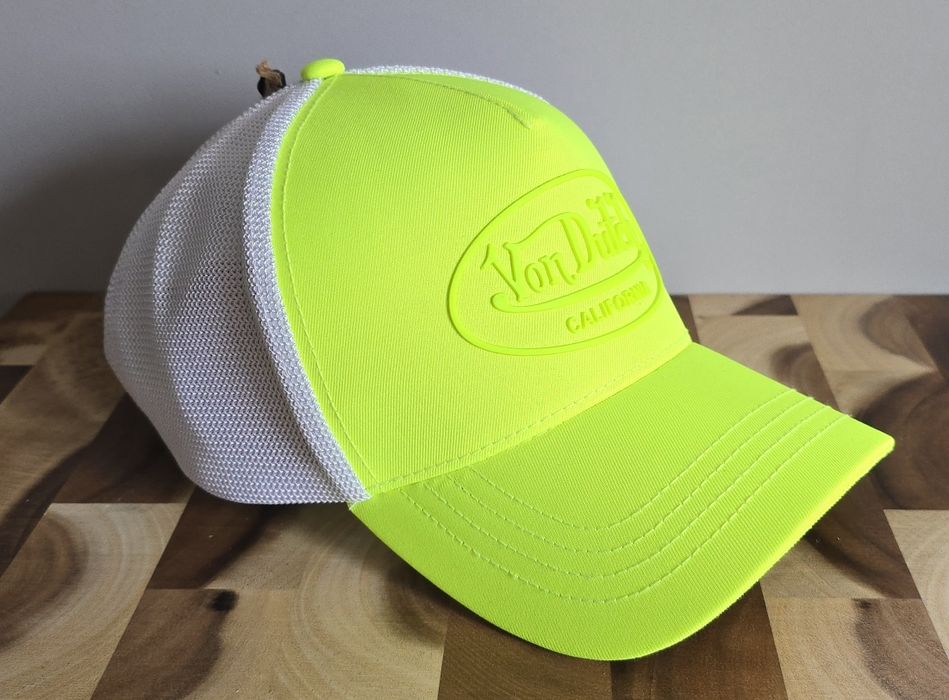 Oryginalna czapka truckerka Von Dutch Oval Patch zielono/biała