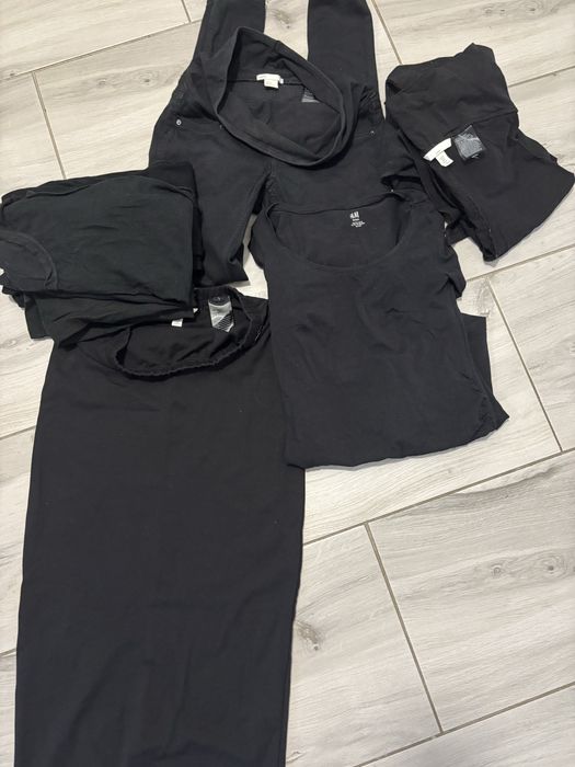 Zestaw ubrań ciążowych spodnie czarne hm xs/s