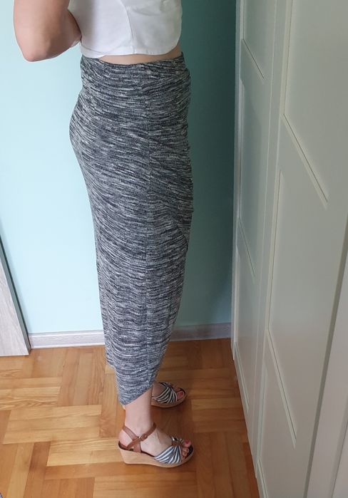 Spódnica asymetryczna szary melanż Kappahl 36 s