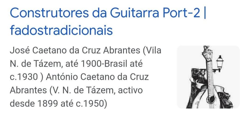 Guitarra portuguesa muito antiga.