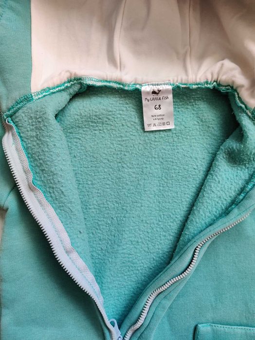 Комбінезон тринитка з начосом TM "My little fish", 68 розмір