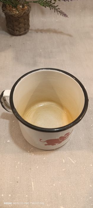 Garnek emaliowany Silesia Rybnik vintage