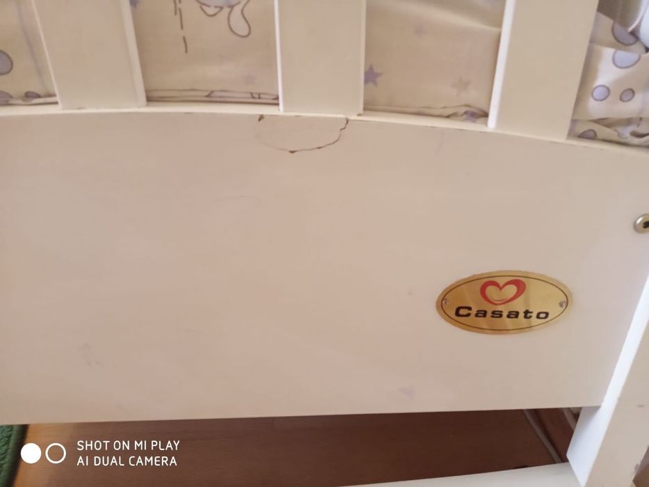 Ліжечко дитяче біле