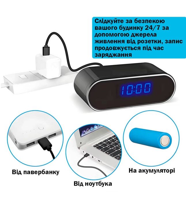Годинник з прихованою камерою WIFI IP, годинник з прихованою камерою