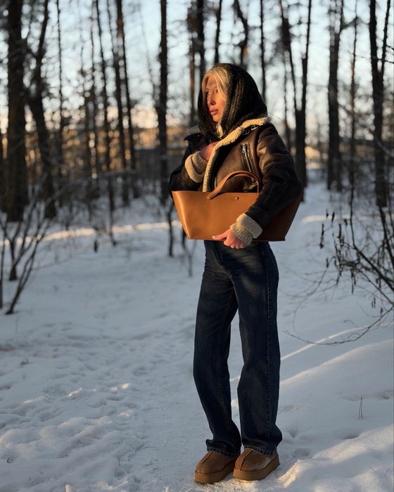 Стильна шкіряна сумка