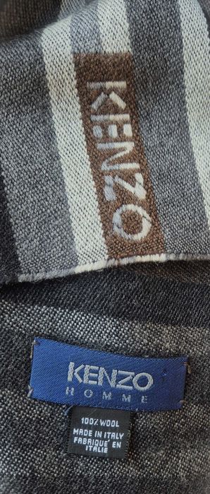 Kenzo szal apaszka wełna unisex 165x37