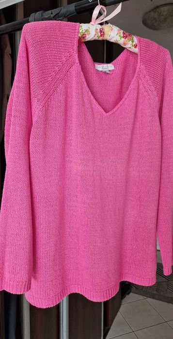 śliczny różowy sweterek AMISU z New Yorker L 40 42 44