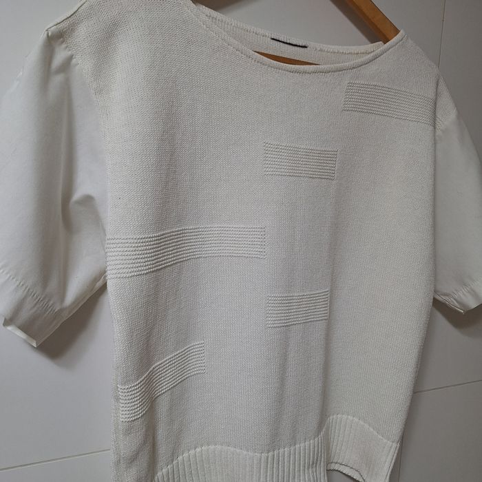 Dzianinowa, elegancka bluzeczka 55% bawełna made in Great Britain