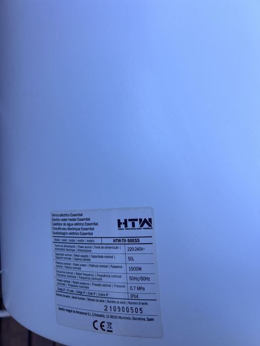 Termoacumulador HTW 50L