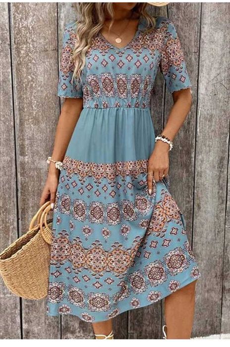 Нова сукня з етнічним принтом розмір М, бренд Maria & Gabriele