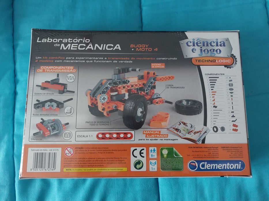 Laboratório de Mecânica – Buggy + Moto 4 (Clementoni) – NOVO e SELADO