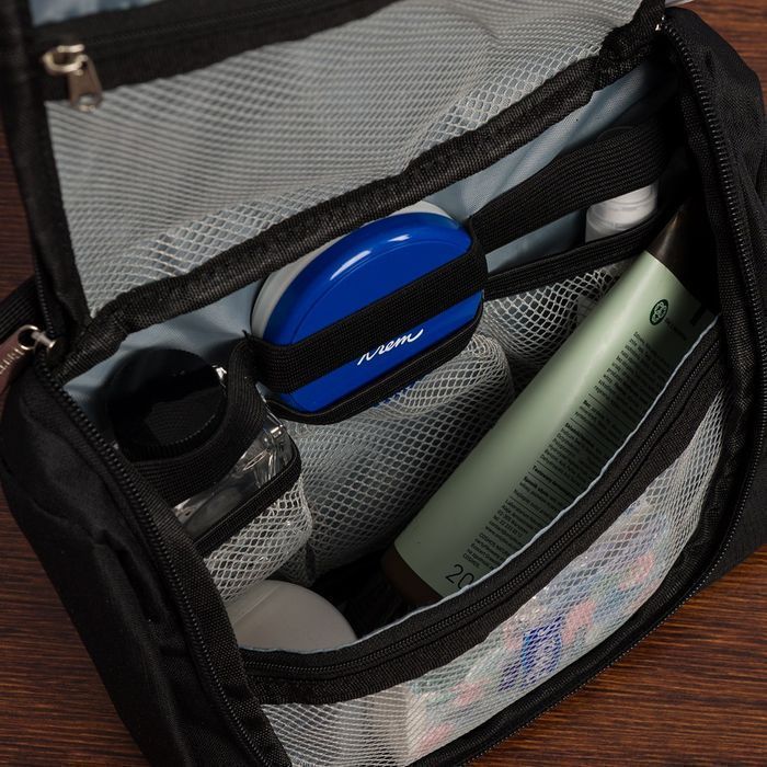 Kosmetyczka podróżna czarna unisex organizer lusterko Beltimore