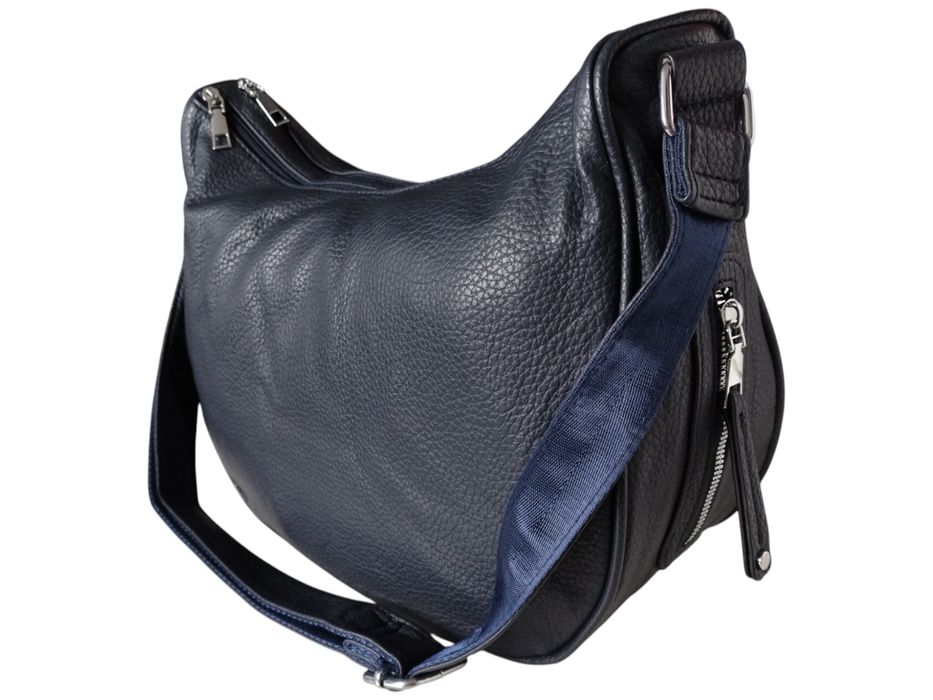 Stylowa Mała Listonoszka na Ramię Niebieska, Miejska Torebka