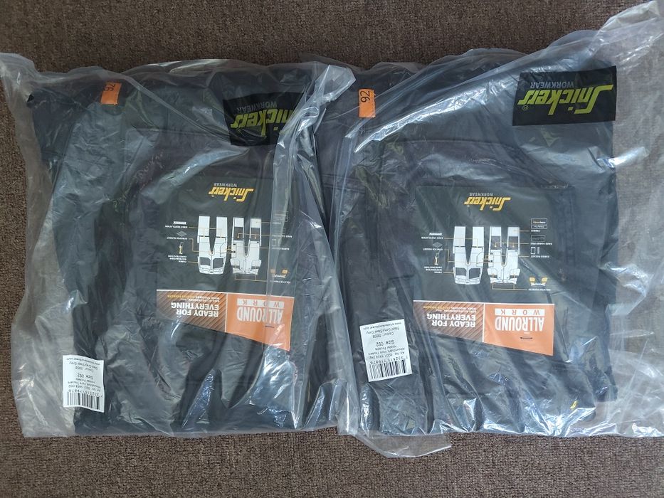 -75% TOTAL SALE Dwupak 6201 Snickers AllroundWork 92 spodnie robocze z kieszeniami pas 80 cm na wzrost poniżej 175 cm BHP na lato letnie monter instal