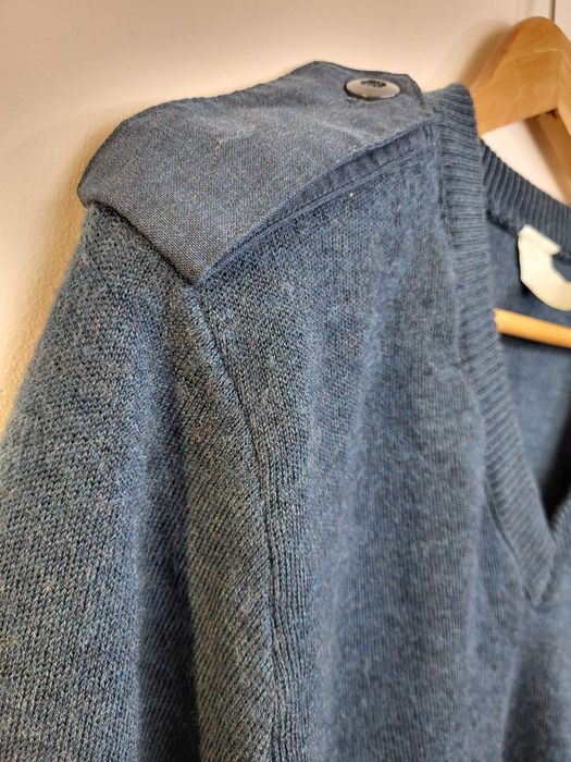 100% wełna wełniany męski damski sweter sweterek v neck mundur ciepły