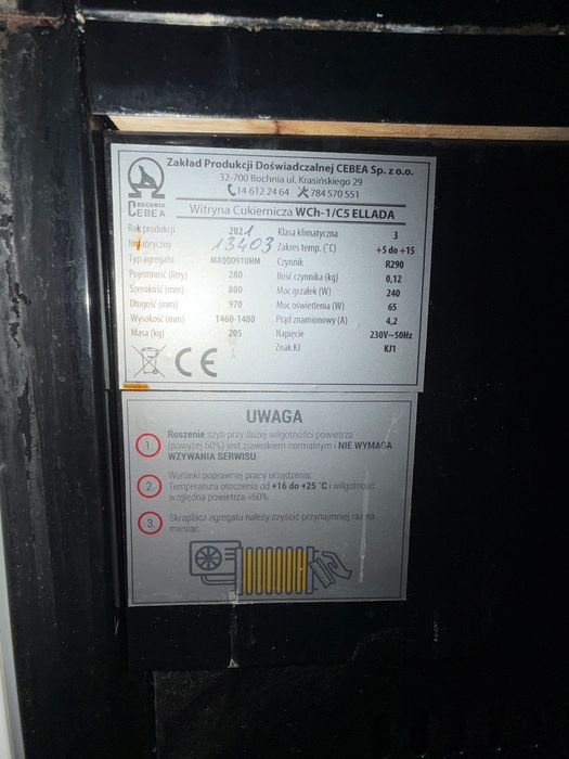 Lada cukiernicza Cebea Bochnia