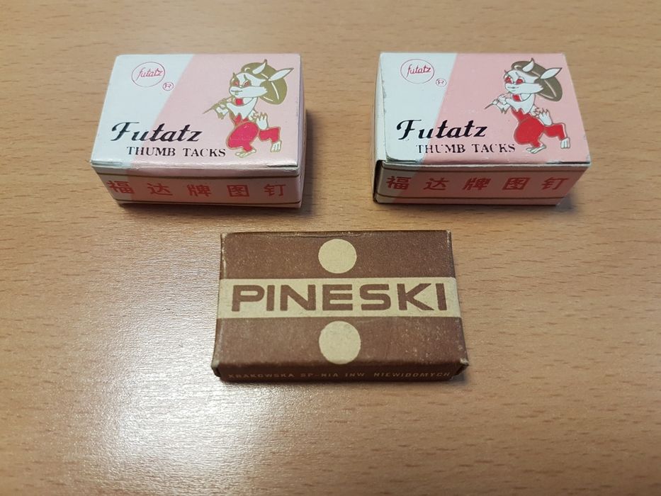 Pinezki z Japonii oraz z okresu PRL