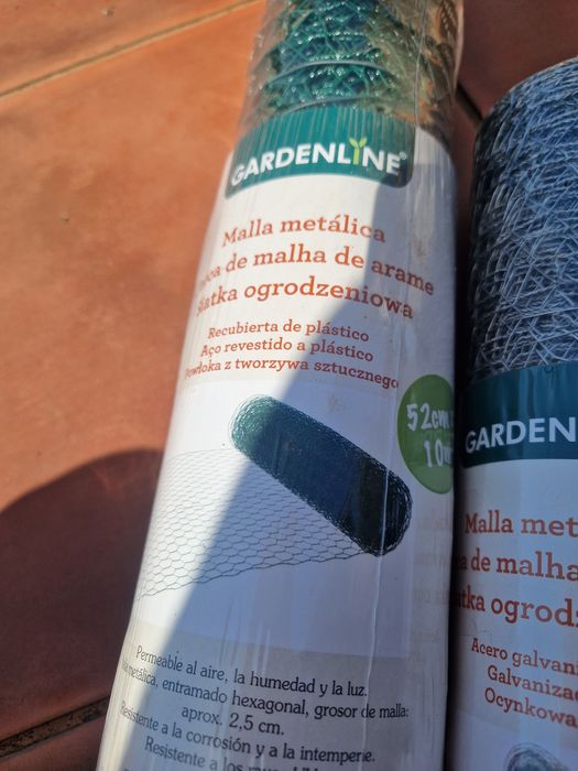 3 rolos malha metálica novos