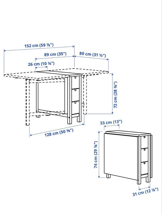 Stół składany Ikea Norden