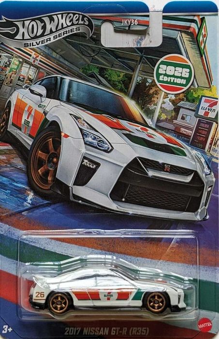 Hot Wheels 2026 Silver Series 2017 Nissan GT-R R35 7-Eleven Exclusive