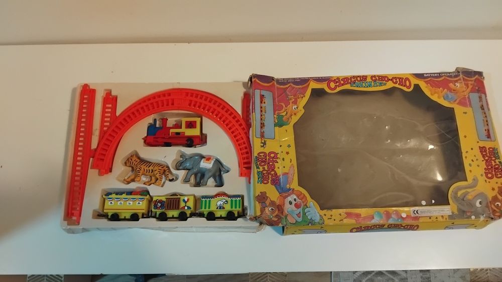 Conjunto brinquedo vintage circus train