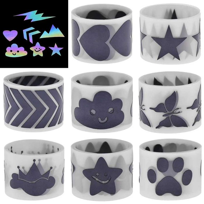 Світлоповетаючі наліпки, термоналіпки на сумки.