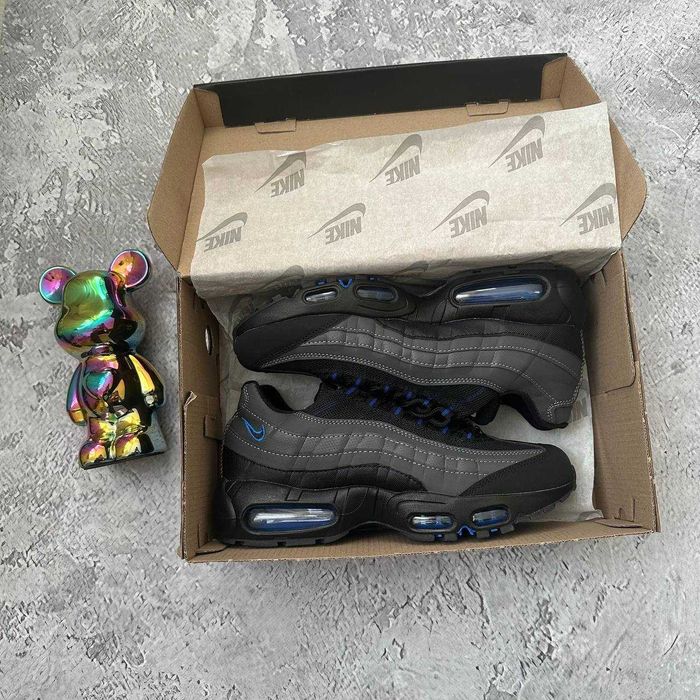 !SALE! Nike Air Max 95 Black Grey Blue Premium 41 42 43 44 45 найк айр макс am95